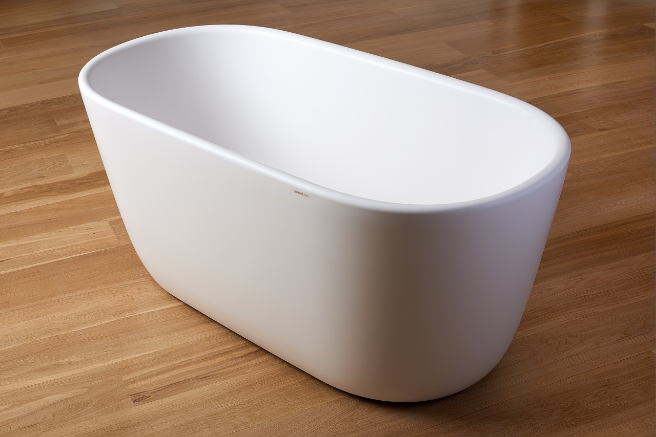 Lullaby Wht Small Freestanding Solid Surface Bathtub by Aquatica web 0035
